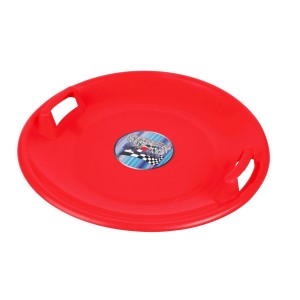 Plastkon sáňkovací talíř Super Star - červená