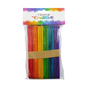 Špachtle dřevo 17mm 50ks barevná