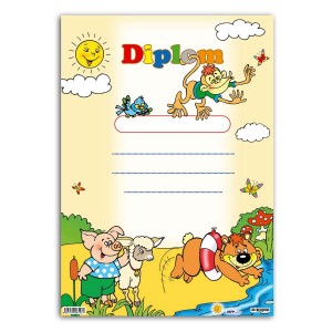 Diplom dětský A4 - DIP04-002 (okrová)