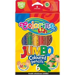 Colorino pastelky Extra Jumbo 6 barev+ořezávátko