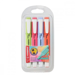 Zvýrazňovač STABILO Swing cool pastel 4 barvy