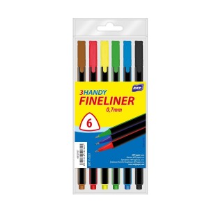 Popisovač FINELINER 0,7mm trojhranné 6 barev