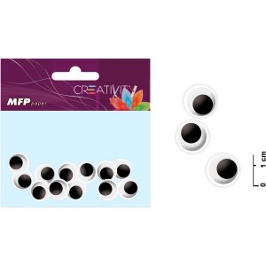 Pohyblivá očička samolepící 1,5cm 12ks