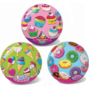 Míč 14 cm - Zmrzlina, Cupcakes, Donut 3 druhy