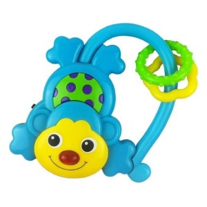 Dětské chrastítko se zvukem Opička modrá (věk 0+)