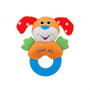 Dětské plyšové chrastítko - Pejsek