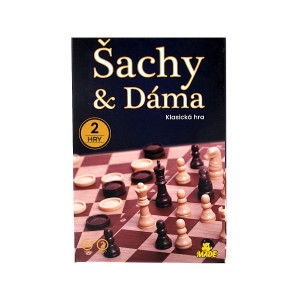 Šachy-Dáma, 34x34cm