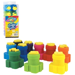 Colorino prstové barvy s razítky,10 bar.10x20ml