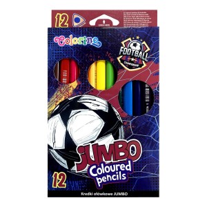 Colorino pastelky trojhranné Jumbo Football, 12ks