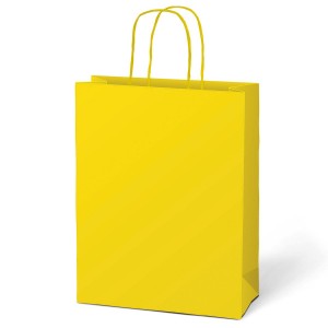 Taška MFP dárková T5 kraft 260x320x100 žlutá