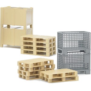 BRUDER 2415 Set palety,bedny