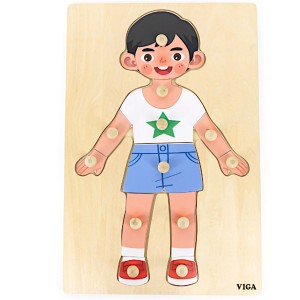 Viga Dřevěná vkládačka chlapec
