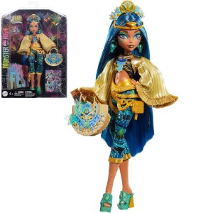 Mattel Monster Fest Cleo De Nile s festivalovým oblečením, plakátem kapely a doplňky HXH81