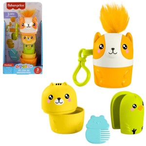Fisher-Price FP Pets Stohovací hračka pro předškolní děti, 4 kusy HXP17 (Věk 3+)