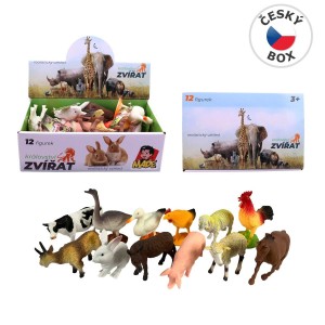 Zvířátka domácí 12 ks v display boxu, 12,5 cm