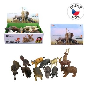 Zvířátka lesní 12 ks v display
boxu, 12,5 cm