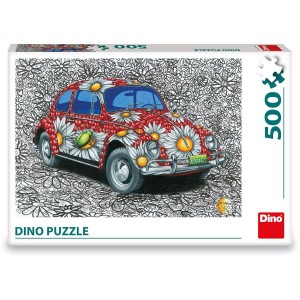 Dino Puzzle Malovaný VW Brouk 500 dílků