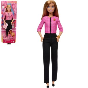 Mattel HRH21 Barbie Lídryně budoucnosti hnědovláska v kalhotovém kostýmku