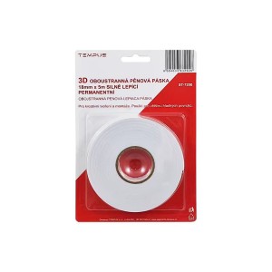 Lepící páska oboustr.pěnová bílá 18 x 5 blistr ST-7200