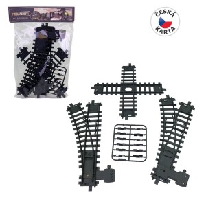 Koleje sada 20535, 22 cm, 1 x křížení, 2 x vyhýbka, spojky