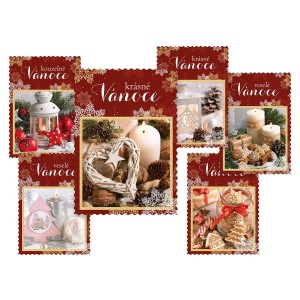 Pohlednice 1240869 vánoční 173 E výsek+UV+glitr