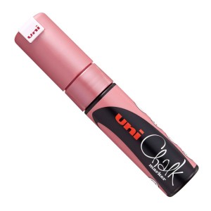 UNI P256362000 PWE Chalk Marker, křídový popisovač, hrot 8mm - metalický červený