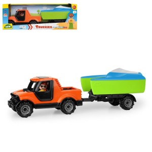 Lena 1633 Truckies Truckies Pickup s přívěsem a loďkou,okr. karton