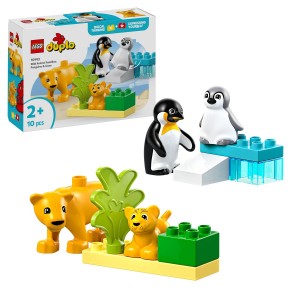 LEGO® DUPLO® 10442 Rodinky divokých zvířat: Tučňáci a lvi (věk 2+)