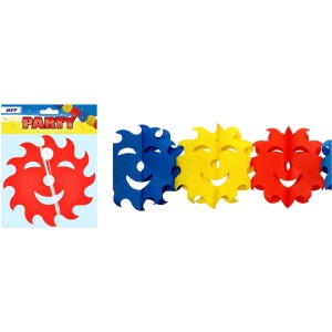 Girlanda papír G05 slunce 4m (17 x 17 cm)