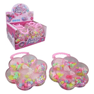 Korálky 15806 kytka v boxu 12 kusů, 3,7x16,5x2,3cm