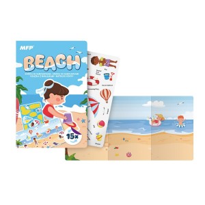 Samolepková kniha Pláž, 12x18cm, 15 samolepek