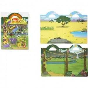 Melissa & Doug - Adhezní sešit se samolepkami - Safari