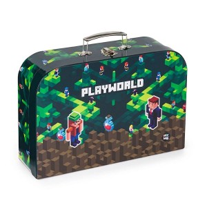 Kufřík lamino 34 cm Playworld zelenohnědý