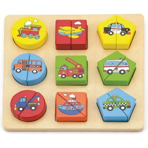 Viga 59586 Dřevěné puzzle vkládačka - doprava v české krabici