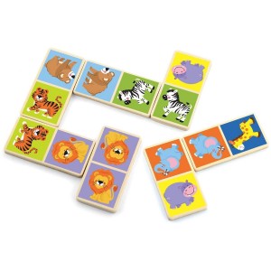 Viga 51307 Dřevěné domino divoká zvířata