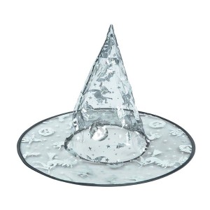 Klobouk čarodějnický černostříbrný 39x32cm (věk 3+)