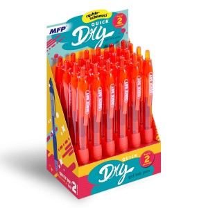 Gelové pero kus QUICK DRY - red, červená