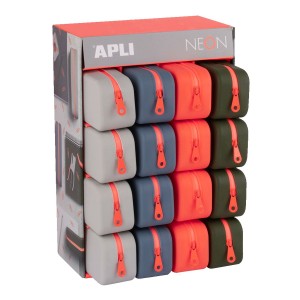 APLI 19913 silikonový penál NEON, mix barev