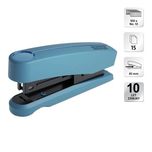 Novus sešívačka B10 petrolejově modrá max.15 listů