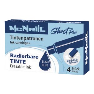 Colorino 3469900007  bombičky dogumovacího plnicího pera, 4ks barva modrá