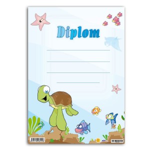 Dětský diplom A5 MFP DIP05-001 (Želva a rybičky)