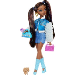 Mattel Barbie Dream Besties panenka Barbie Brooklyn s 8 doplňky s mediální tématikou HYC22