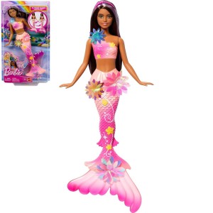 Mattel JDM73 Barbie mořská panna s kouzelnou květinou překvapení čelenkou zdobenou perlami