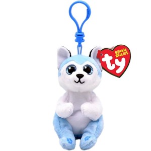 TY 43105 Beanie Boos Clip 8,5 cm HUNDER husky modrý