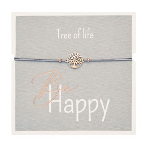 Gifty 1042777 Be Happy náramek - rg. plated Tree of Life