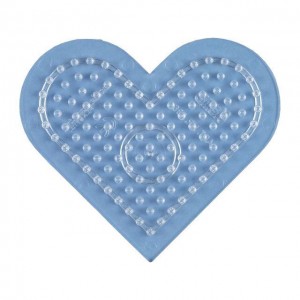 Hama Podložka korálky MIDI - Srdce průhledné