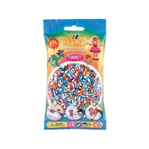 Hama Zažehlovací korálky 1000 ks MIDI - duhové barvy mix