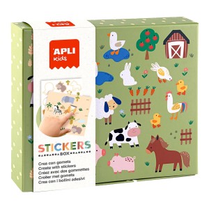 APLI 19431 edukační hra se samolepkami - Zvířátka a jejich prostředí (Věk: 3+)