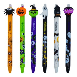 Colorino 15626PTR gumovatelné pero Halloween, modrá náplň, displej