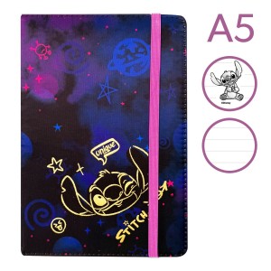 Colorino 96168PTR zápisník s gumičkou, Stitch Gold 1, A5, 80 g, 80 stránek, linkovaný